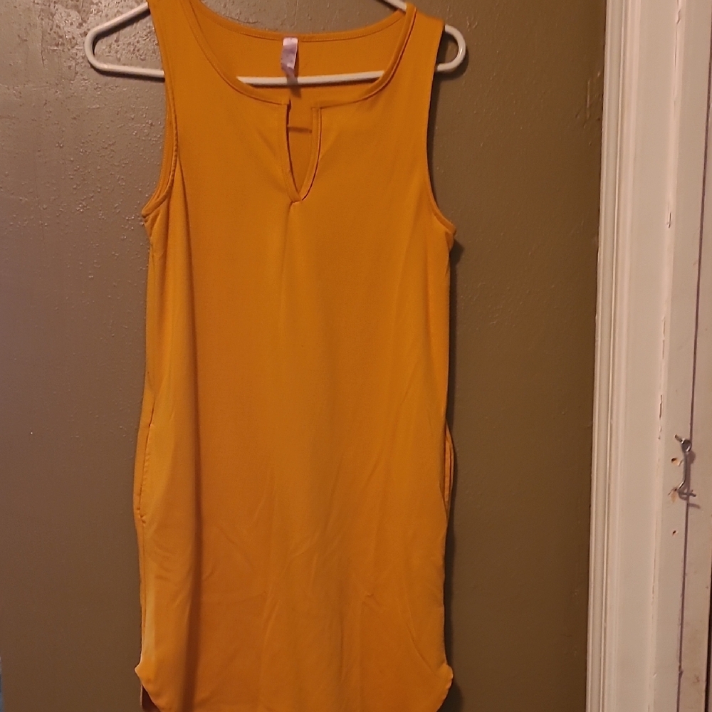 Alya Yellow Sleeveless Tank Dress